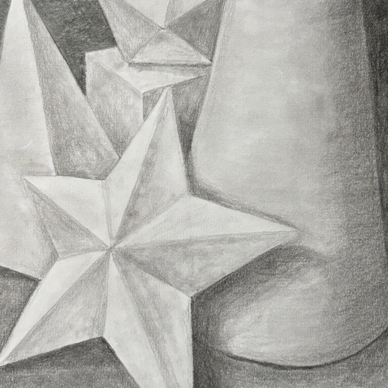 Origami Graphite Value Still Life