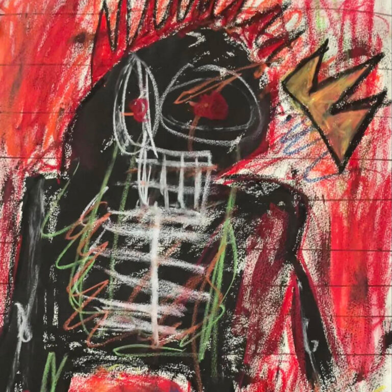 Basquiat-Inspired Mixed Media Artworks